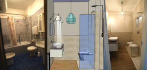 prima e dopo bagno colore mare azzurri bagno sabbia