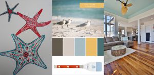 mood board colori azzurri ispirazioni mare colore